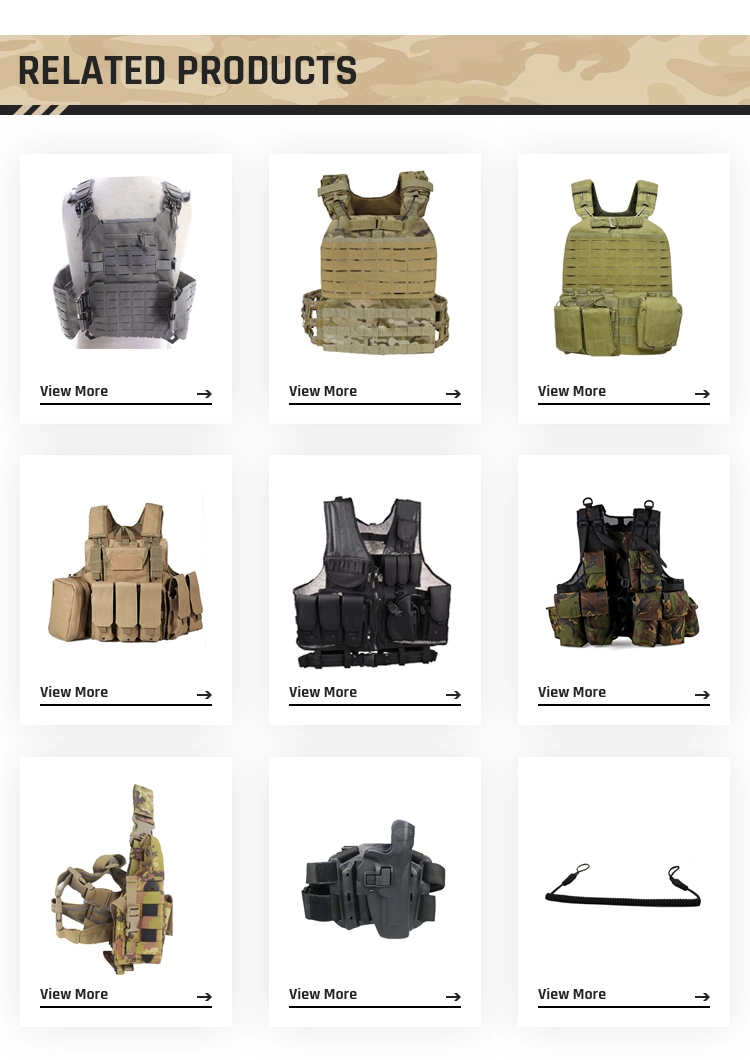 Military Brown Desert Tactical Vest Bulletproof Vest Chest Rig Plate Carrier